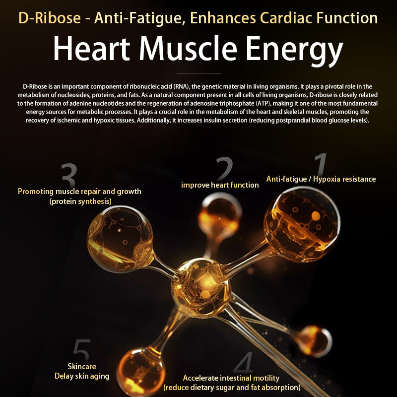 podeey D-Ribose(Bioenergy Ribose) 2500mg PQQ Supplement helps raise cellular energy cell repair & cell protect